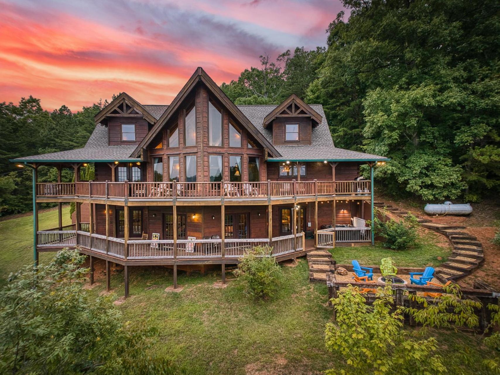Sky High Lodge By Bk Stays. Large Cabin. Amazing Views. Game Room. Jacuzzi. Six Bedrooms. Sleeps 12 Blue Ridge Exterior foto